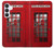 S0058 ロンドン〔イギリス〕の赤い電話ボックス Classic British Red Telephone Box Samsung Galaxy S25 FE バックケース、フリップケース・カバー