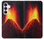 S0745 火山の溶岩 Volcano Lava Samsung Galaxy S25 FE バックケース、フリップケース・カバー