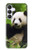 S1073 パンダは食べるのが楽しみ Panda Enjoy Eating Samsung Galaxy S25 FE バックケース、フリップケース・カバー
