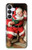 S1417 サンタクロースメリークリスマス Santa Claus Merry Xmas Samsung Galaxy S25 FE, S26 FE バックケース、フリップケース・カバー