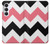 S1849 ピンクブラックシェブロンジグザグ Pink Black Chevron Zigzag Samsung Galaxy S25 FE バックケース、フリップケース・カバー