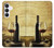 S2042 ブドウのボトルと赤ワインのグラス A Grape Vineyard Grapes Bottle and Glass of Red Wine Samsung Galaxy S25 FE, S26 FE バックケース、フリップケース・カバー