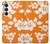 S2245 ハワイのハイビスカスオレンジ柄 Hawaiian Hibiscus Orange Pattern Samsung Galaxy S25 FE バックケース、フリップケース・カバー