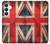 S2303 英国ヴィンテージ国旗 British UK Vintage Flag Samsung Galaxy S25 FE, S26 FE バックケース、フリップケース・カバー