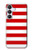 S2364 赤と白のストライプ Red and White Striped Samsung Galaxy S25 FE バックケース、フリップケース・カバー