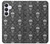 S2371 スカルヴィンテージモノクロのパターン Skull Vintage Monochrome Pattern Samsung Galaxy S25 FE バックケース、フリップケース・カバー