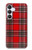 S2374 タータンレッドパターン Tartan Red Pattern Samsung Galaxy S25 FE バックケース、フリップケース・カバー