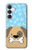 S2669 犬の足 骨 可愛い漫画のパターン Cute Dog Paws Bones Cartoon Samsung Galaxy S25 FE バックケース、フリップケース・カバー