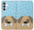 S2669 犬の足 骨 可愛い漫画のパターン Cute Dog Paws Bones Cartoon Samsung Galaxy S25 FE バックケース、フリップケース・カバー