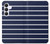 S2767 ネイビーホワイトストライプ Navy White Striped Samsung Galaxy S25 FE バックケース、フリップケース・カバー