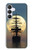 S2897 海賊船 ムーン・ナイト Pirate Ship Moon Night Samsung Galaxy S25 FE バックケース、フリップケース・カバー
