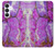 S2907 パープルターコイズ宝石グラフィックプリント Purple Turquoise Stone Samsung Galaxy S25 FE, S26 FE バックケース、フリップケース・カバー