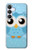 S3029 かわいい青いフクロウ Cute Blue Owl Samsung Galaxy S25 FE バックケース、フリップケース・カバー