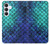 S3047 緑人魚のスケール Green Mermaid Fish Scale Samsung Galaxy S25 FE バックケース、フリップケース・カバー