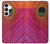 S3201 ピンクピーコックフェザー Pink Peacock Feather Samsung Galaxy S25 FE バックケース、フリップケース・カバー