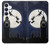S3249 ピーター・パン Peter Pan Fly Full Moon Night Samsung Galaxy S25 FE バックケース、フリップケース・カバー