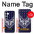 S3357 ネイビーブルーバンダナパターン Navy Blue Bandana Pattern Samsung Galaxy S25 FE バックケース、フリップケース・カバー