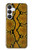 S3365 黄パイソンの皮膚 グラフィックプリント Yellow Python Skin Graphic Print Samsung Galaxy S25 FE バックケース、フリップケース・カバー