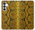 S3365 黄パイソンの皮膚 グラフィックプリント Yellow Python Skin Graphic Print Samsung Galaxy S25 FE バックケース、フリップケース・カバー