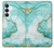 S3399 緑の大理石のグラフィックプリント Green Marble Graphic Print Samsung Galaxy S25 FE バックケース、フリップケース・カバー