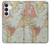 S3418 ヴィンテージの世界地図 Vintage World Map Samsung Galaxy S25 FE, S26 FE バックケース、フリップケース・カバー