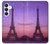 S3447 エッフェルパリの夕日 Eiffel Paris Sunset Samsung Galaxy S25 FE バックケース、フリップケース・カバー