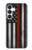 S3472 消防士細い赤線旗 Firefighter Thin Red Line Flag Samsung Galaxy S25 FE バックケース、フリップケース・カバー