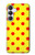 S3526 赤い水玉 Red Spot Polka Dot Samsung Galaxy S25 FE バックケース、フリップケース・カバー