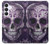 S3582 紫の頭蓋骨 Purple Sugar Skull Samsung Galaxy S25 FE バックケース、フリップケース・カバー