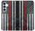S3687 消防士細い赤い線アメリカの国旗 Firefighter Thin Red Line American Flag Samsung Galaxy S25 FE バックケース、フリップケース・カバー
