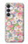 S3688 花の花のアートパターン Floral Flower Art Pattern Samsung Galaxy S25 FE バックケース、フリップケース・カバー