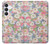 S3688 花の花のアートパターン Floral Flower Art Pattern Samsung Galaxy S25 FE バックケース、フリップケース・カバー