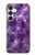 S3713 パープルクォーツアメジストグラフィックプリント Purple Quartz Amethyst Graphic Printed Samsung Galaxy S25 FE バックケース、フリップケース・カバー