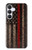 S3804 消防士メタルレッドラインフラググラフィック Fire Fighter Metal Red Line Flag Graphic Samsung Galaxy S25 FE, S26 FE バックケース、フリップケース・カバー