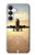 S3837 飛行機離陸日の出 Airplane Take off Sunrise Samsung Galaxy S25 FE バックケース、フリップケース・カバー