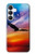 S3841 白頭ワシ カラフルな空 Bald Eagle Flying Colorful Sky Samsung Galaxy S25 FE バックケース、フリップケース・カバー