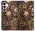 S3927 コンパスクロックゲージスチームパンク Compass Clock Gage Steampunk Samsung Galaxy S25 FE バックケース、フリップケース・カバー