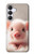 S3979 かわいい赤ちゃんブタ Cute Baby Pig Samsung Galaxy S25 FE, S26 FE バックケース、フリップケース・カバー