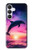 S3980 イルカの夕焼けと天の川 Dolphin Sunset Milky Way Samsung Galaxy S25 FE バックケース、フリップケース・カバー