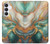 S3993 緑の大理石 金の静脈 Green Marble Gold Veins Samsung Galaxy S25 FE バックケース、フリップケース・カバー