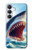 S4004 油絵 巨大サメ.jpeg Oil Color Painting Giant Shark.jpeg Samsung Galaxy S25 FE バックケース、フリップケース・カバー