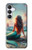 S4006 油絵 人魚 Oil Painting Mermaid Samsung Galaxy S25 FE バックケース、フリップケース・カバー