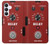 S4011 赤いギターのアナログディレイグラフィック Red Guitar Analog Delay Graphic Samsung Galaxy S25 FE バックケース、フリップケース・カバー