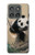 S2210 パンダふわふわアートの絵画 Panda Fluffy Art Painting Motorola Edge (2025) バックケース、フリップケース・カバー