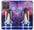 S3913 カラフルな星雲スペースシャトル Colorful Nebula Space Shuttle Motorola Edge (2025) バックケース、フリップケース・カバー