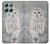 S1566 白フクロウ シロフクロウ Snowy Owl White Owl Motorola Moto G56 バックケース、フリップケース・カバー