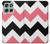 S1849 ピンクブラックシェブロンジグザグ Pink Black Chevron Zigzag Motorola Moto G56 バックケース、フリップケース・カバー