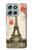 S2108 エッフェル塔パリポストカード Eiffel Tower Paris Postcard Motorola Moto G56 バックケース、フリップケース・カバー