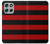 S2638 黒と赤のストライプ Black and Red Striped Motorola Moto G56 バックケース、フリップケース・カバー