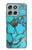 S2685 アクアターコイズ宝石グラフィックプリント Aqua Turquoise Gemstone Graphic Printed Motorola Moto G56 バックケース、フリップケース・カバー